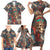 Native American Skull Family Matching Short Sleeve Bodycon Dress and Hawaiian Shirt Native Merican Spirit Of Freedom - Wonder Print Shop