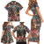 Native American Skull Family Matching Short Sleeve Bodycon Dress and Hawaiian Shirt Native Merican Spirit Of Freedom - Wonder Print Shop