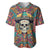 Mexico Skull Baseball Jersey Let's Move To Mexico - Wonder Print Shop