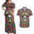 Mexico Skull Couples Matching Off Shoulder Maxi Dress and Hawaiian Shirt Let's Move To Mexico - Wonder Print Shop