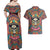 Mexico Skull Couples Matching Off Shoulder Maxi Dress and Hawaiian Shirt Let's Move To Mexico - Wonder Print Shop