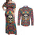 Mexico Skull Couples Matching Off Shoulder Maxi Dress and Long Sleeve Button Shirts Let's Move To Mexico - Wonder Print Shop