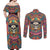 Mexico Skull Couples Matching Off Shoulder Maxi Dress and Long Sleeve Button Shirts Let's Move To Mexico - Wonder Print Shop