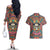 Mexico Skull Couples Matching Off The Shoulder Long Sleeve Dress and Hawaiian Shirt Let's Move To Mexico - Wonder Print Shop