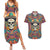 Mexico Skull Couples Matching Summer Maxi Dress and Hawaiian Shirt Let's Move To Mexico - Wonder Print Shop