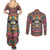 Mexico Skull Couples Matching Summer Maxi Dress and Long Sleeve Button Shirts Let's Move To Mexico - Wonder Print Shop