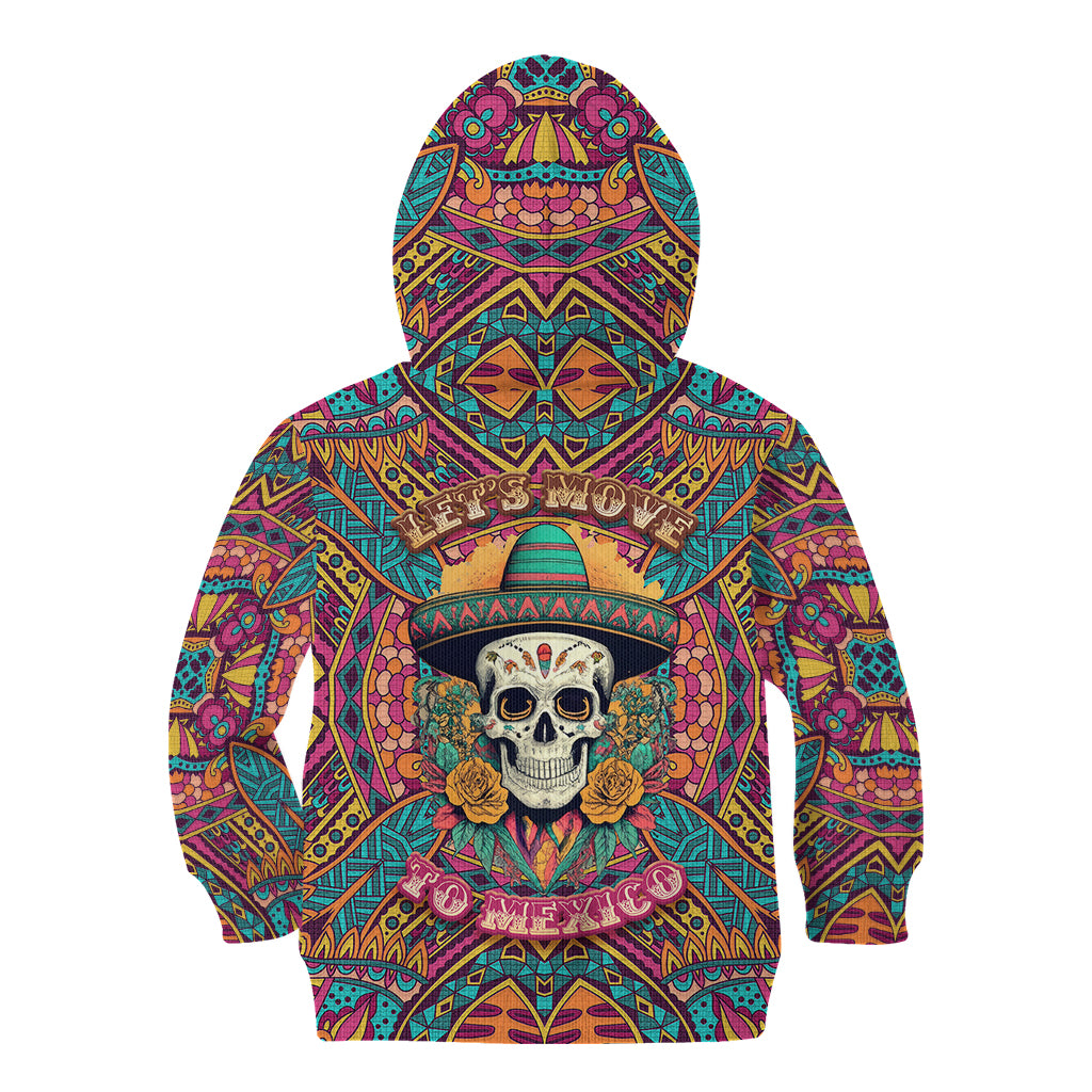 Mexico Skull Kid Hoodie Let's Move To Mexico - Wonder Print Shop