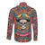 Mexico Skull Long Sleeve Button Shirt Let's Move To Mexico - Wonder Print Shop