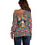 Mexico Skull Off Shoulder Sweater Let's Move To Mexico - Wonder Print Shop