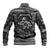 Black and White Metallica Skull Baseball Jacket - Wonder Print Shop