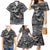 Black and White Metallica Skull Family Matching Mermaid Dress and Hawaiian Shirt - Wonder Print Shop