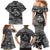 Black and White Metallica Skull Family Matching Mermaid Dress and Hawaiian Shirt - Wonder Print Shop