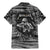 Black and White Metallica Skull Family Matching Mermaid Dress and Hawaiian Shirt - Wonder Print Shop