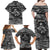 Black and White Metallica Skull Family Matching Off Shoulder Maxi Dress and Hawaiian Shirt - Wonder Print Shop