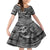 Black and White Metallica Skull Family Matching Puletasi Dress and Hawaiian Shirt - Wonder Print Shop