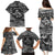 Black and White Metallica Skull Family Matching Puletasi Dress and Hawaiian Shirt - Wonder Print Shop