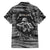 Black and White Metallica Skull Family Matching Puletasi Dress and Hawaiian Shirt - Wonder Print Shop