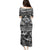 Black and White Metallica Skull Family Matching Puletasi Dress and Hawaiian Shirt - Wonder Print Shop