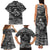 Black and White Metallica Skull Family Matching Tank Maxi Dress and Hawaiian Shirt - Wonder Print Shop