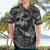 Black and White Metallica Skull Hawaiian Shirt - Wonder Print Shop