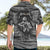 Black and White Metallica Skull Hawaiian Shirt - Wonder Print Shop