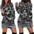 Black and White Metallica Skull Hoodie Dress - Wonder Print Shop