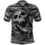 Black and White Metallica Skull Polo Shirt - Wonder Print Shop