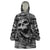 Black and White Metallica Skull Wearable Blanket Hoodie - Wonder Print Shop