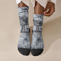 Nat Turner Crew Socks Black History Rebellion - Vintage Newspaper