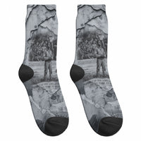 Nat Turner Crew Socks Black History Rebellion - Vintage Newspaper