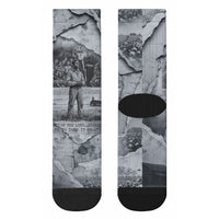 Nat Turner Crew Socks Black History Rebellion - Vintage Newspaper
