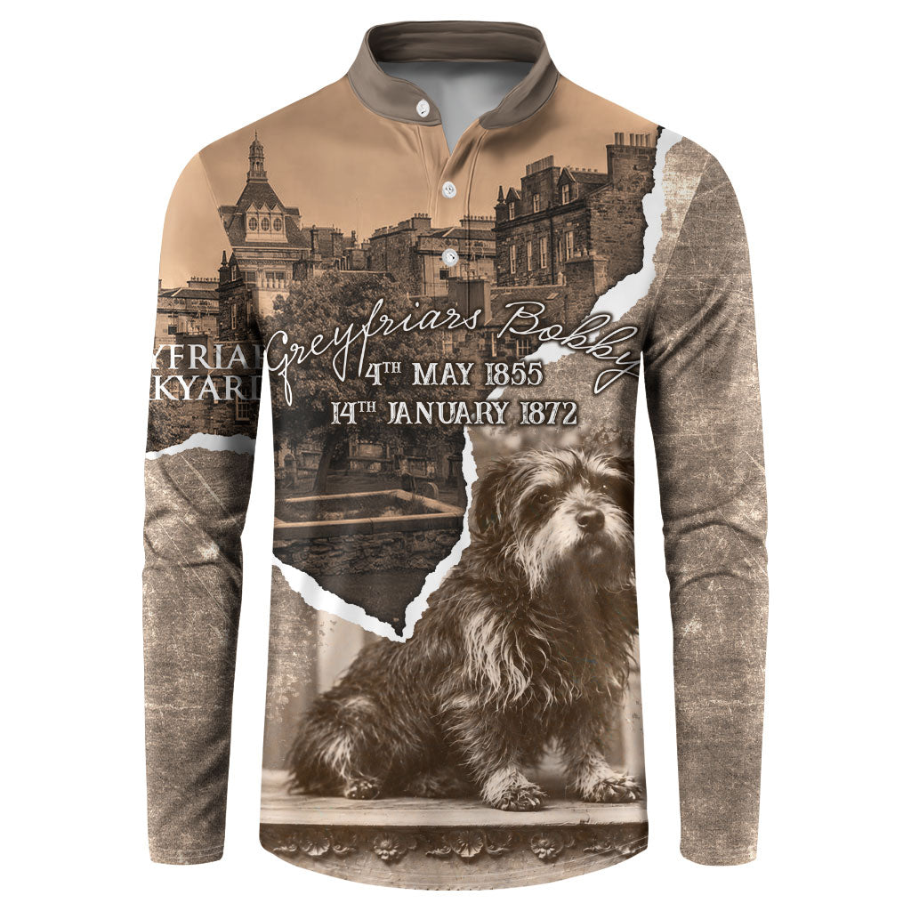 Greyfriars Bobby Scotland Button Sweatshirt Vintage Loyal Dog Legend Memorial Skye Terrier