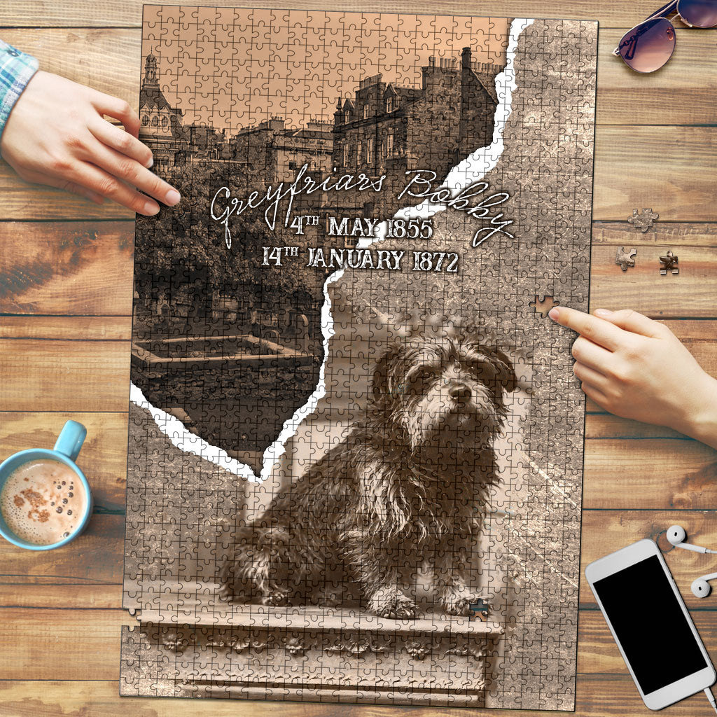 Greyfriars Bobby Scotland Puzzle Vintage Loyal Dog Legend Memorial Skye Terrier