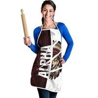 Native American Alpha Wolf Apron Tribal Headdress Split Geometric Pattern Art