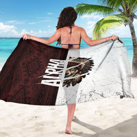 Native American Alpha Wolf Sarong Tribal Headdress Split Geometric Pattern Art