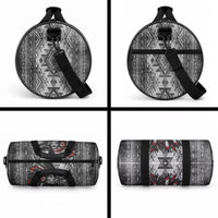 Native American Chief Eagle And Wolf Duffle Bag Tribal Pattern Dreamcatcher Wilderness Art