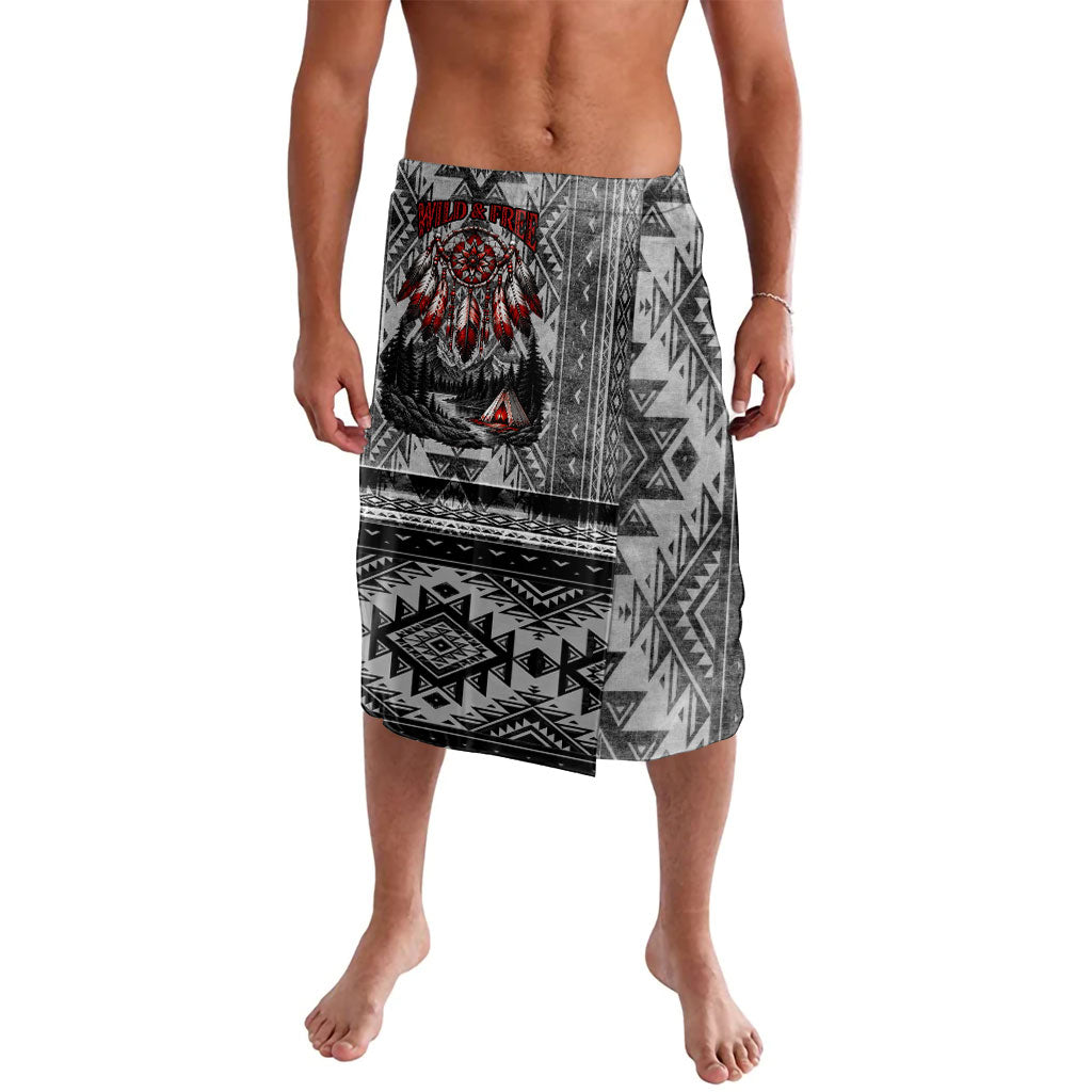 Native American Chief Eagle And Wolf Lavalava Tribal Pattern Dreamcatcher Wilderness Art