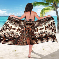 Native American Eagle Sarong Indigenous Woman Tribal Geometric Pattern Art