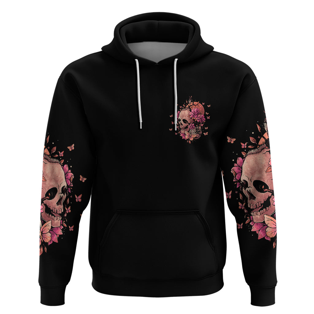 I Am A Sweet Girl Flower Skull Hoodie - Wonder Print Shop