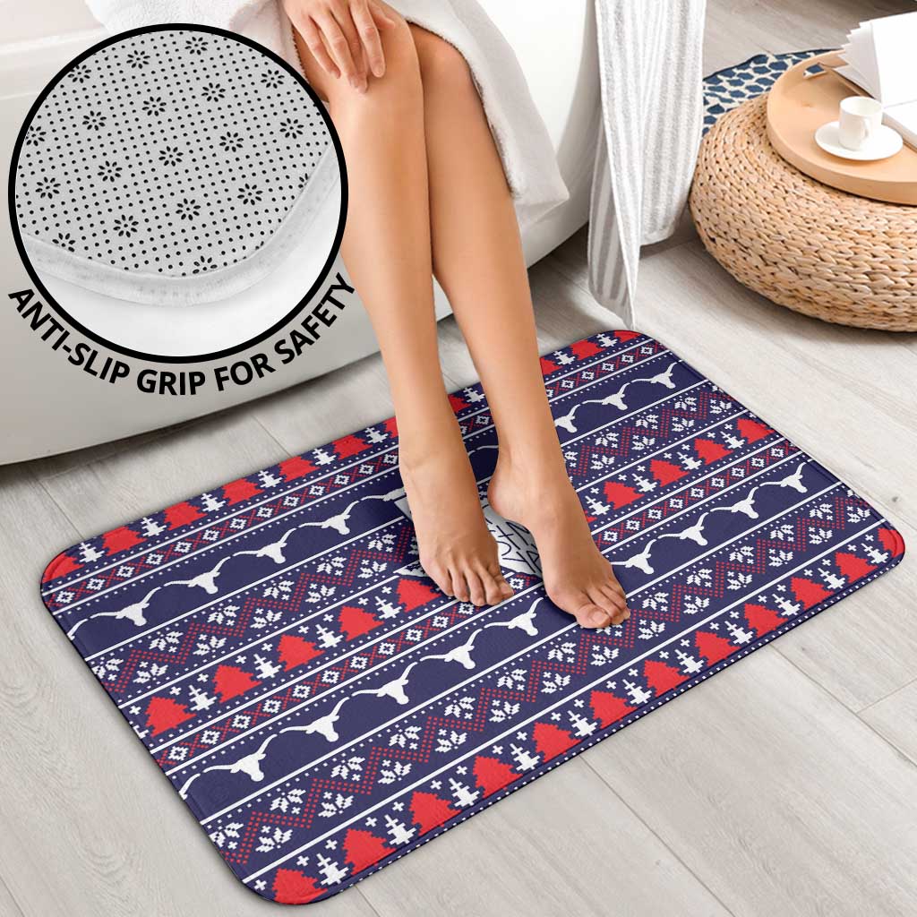Merry Christmas Y'all Bathroom Set Xmas Holiday Patterns - Wonder Print Shop