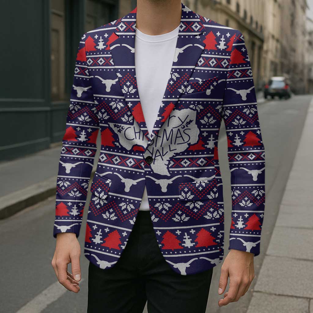 Merry Christmas Y'all Blazer Xmas Holiday Patterns - Wonder Print Shop