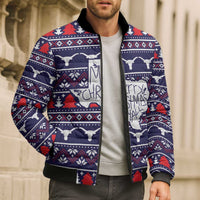 Merry Christmas Y'all Bomber Puffer Jacket Xmas Holiday Patterns - Wonder Print Shop