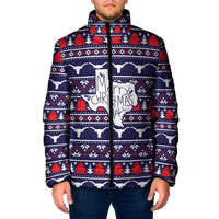 Merry Christmas Y'all Padded Jacket Xmas Holiday Patterns - Wonder Print Shop