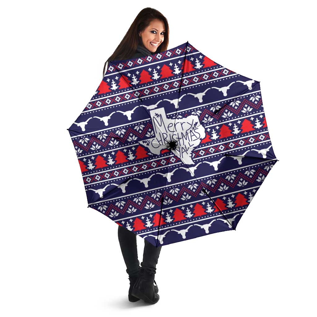 Merry Christmas Y'all Umbrella Xmas Holiday Patterns - Wonder Print Shop
