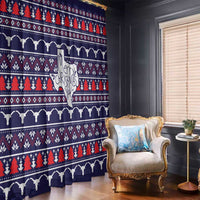 Merry Christmas Y'all Window Curtain Xmas Holiday Patterns - Wonder Print Shop