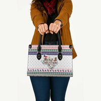 Merry Christmas Yall Texas Leather Bag Xmas Holiday Patterns - Wonder Print Shop