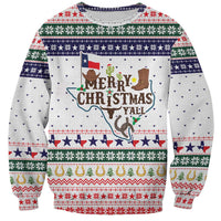 Merry Christmas Yall Texas Sweatshirt Xmas Holiday Patterns - Wonder Print Shop