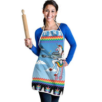 Unicorn Pew Pew Christmas Apron Xmas Holiday Patterns - Wonder Print Shop