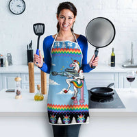 Unicorn Pew Pew Christmas Apron Xmas Holiday Patterns - Wonder Print Shop