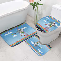 Unicorn Pew Pew Christmas Bathroom Set Xmas Holiday Patterns - Wonder Print Shop